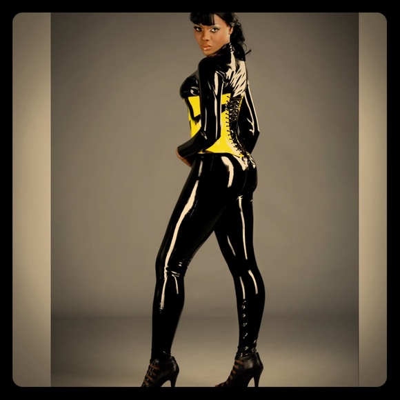 POLYMORPHE Latex leggings - Picture 1 of 12